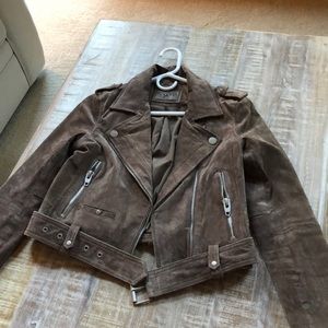 Suede Moto Jacket
